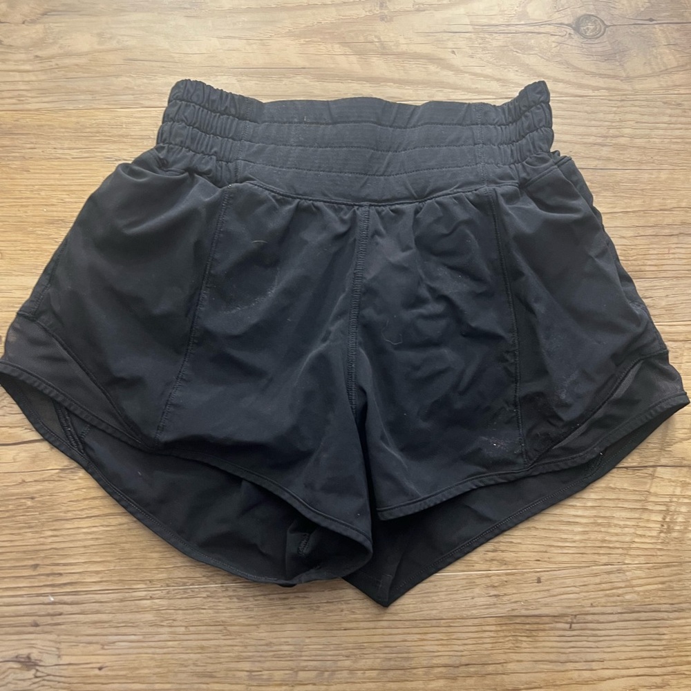 Lululemon Black Speed Shorts Size 0 Athletic Running Gym Classic